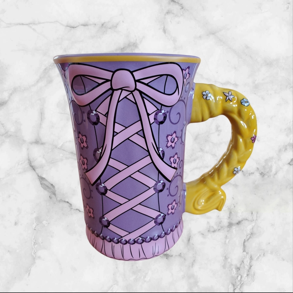 Authentic Disney Parks Rapunzel 3D Embossed Ceramic Mug
